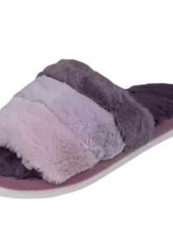 Papuci de casa cu trei nuante de mov, lila si roz imagine