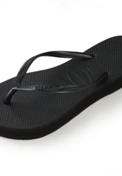 Papuci Havaianas cu talpa groasa din cauciuc natural, negru imagine