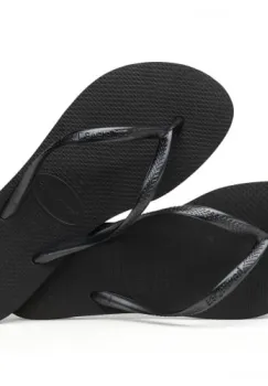 Papuci Havaianas slim din cauciuc natural,  negru imagine