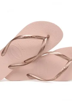 Papuci Havaianas slim din cauciuc natural, roz imagine
