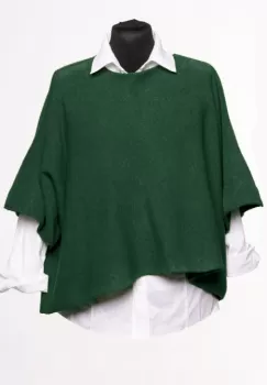 Pulover versatil cu maneca fluture din vascoza, verde gucci imagine