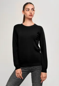 Puloveras la baza gatului, din tricotaj fin, negru imagine