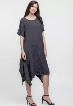 Rochie gri A-line in colturi imagine