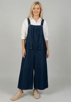 Salopeta dama, masura mare, din denim,  lejera, cu croiala ampla imagine