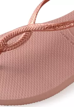 Sandale Havaianas slim din cauciuc natural, roz imagine