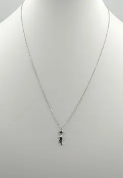 Set colier cu lant din argint 925 si pandant pisicuta cu mustati imagine