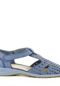 Balerini albastrii din piele naturala 5112 M3 imagine