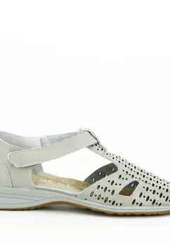 Balerini gri din piele naturala 5112 M3 imagine