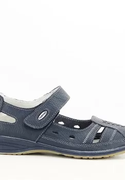 Balerini piele naturala Aurora bleumarin M5 imagine