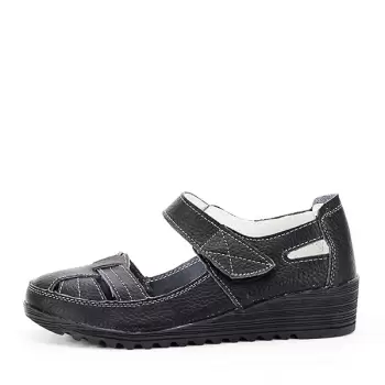 Balerini piele naturala Carina negri 114 imagine