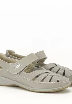 Balerini piele naturala Dorina gri M5 imagine