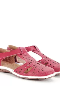 Balerini rosii din piele naturala CXWL2118 M5 imagine