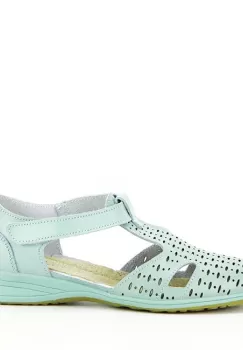 Balerini verde menta din piele naturala 5112 M3 imagine