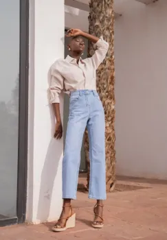 Blugi dama Ankle Staight Oraije albastru deschis JD409C imagine