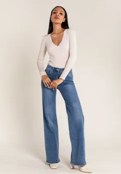 Blugi Dama Evazati Nina Carter Albastri P211-5 M8 imagine