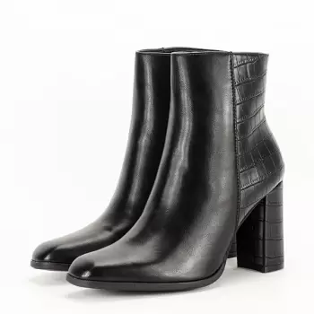 Botine negre cu imprimeu Diana imagine