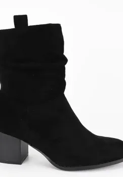 Botine negre lungi BMO8329 imagine