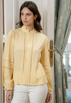 Camasa galbena cu perforatii englezesti 5099 M9 imagine