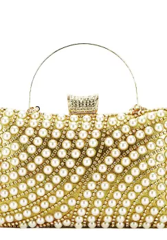 Clutch auriu cu strasuri BYH-802 05 imagine