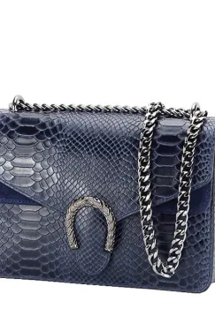 Geanta bleumarin din piele naturala 1524 123 imagine