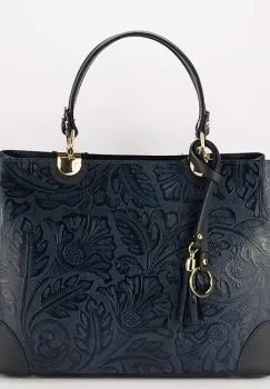 Geanta bleumarin din piele naturala 8952 124 imagine