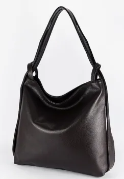 Geanta cafenie din piele naturala 2 in 1 8919 132 imagine