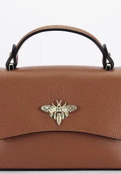 Geanta camel mica din piele naturala 1523 120 imagine