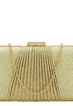 Geanta clutch auriu cu sclipici 1009 05 imagine