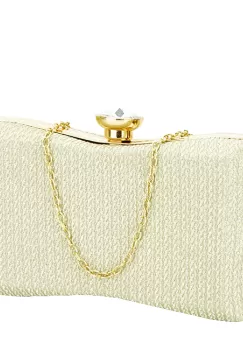 Geanta clutch auriu cu sclipici BJH-22718 05 Auriu imagine