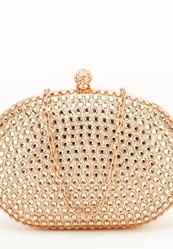Geanta clutch cu cristale V-190BB 05 Auriu rose imagine