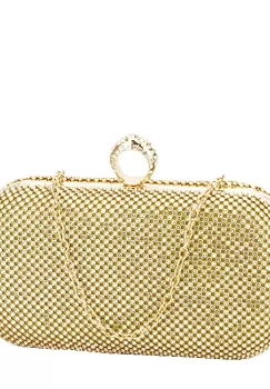 Geanta clutch cu pietricele BFL-1061 05 Auriu imagine