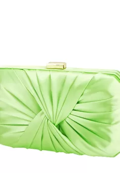 Geanta clutch din saten DYX3335-5 05 Verde mar imagine