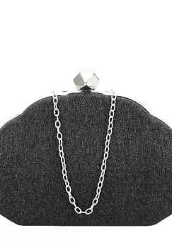 Geanta clutch negru cu sclipici BHY-5041 05 imagine