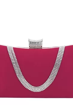 Geanta clutch rosu din catifea 1007 01 imagine