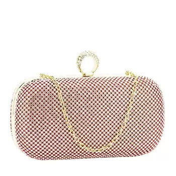 Geanta clutch roz cu pietricele L-1061 05 imagine