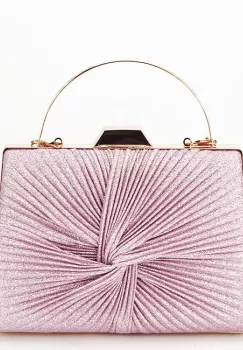 Geanta clutch roz cu sclipici BJH-22706 05 imagine