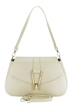 Geanta crem din piele naturala 1755 125 imagine