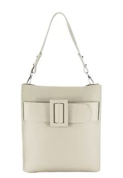 Geanta crem din piele naturala cu borseta detasabila 8929 124 imagine