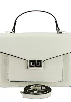 Geanta cu imprimeu reptila X2593 14 Alb laptos imagine