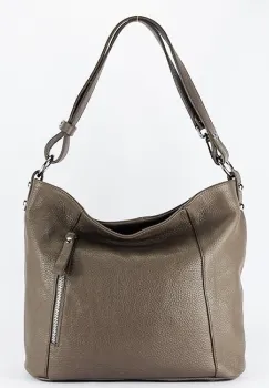 Geanta dama taupe din piele naturala 8913 131 imagine