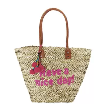 Geanta de plaja handmade din paie naturale GP-CZ11901115 imagine