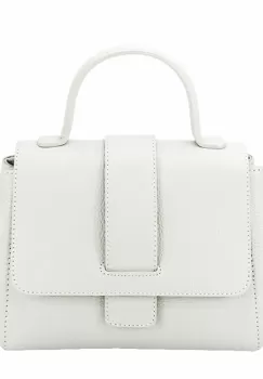 Geanta din piele naturala 1047 123 Alb imagine