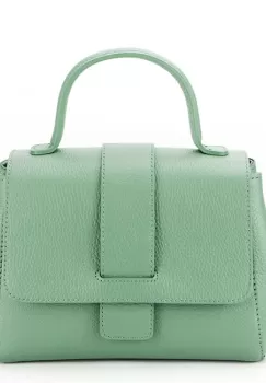 Geanta din piele naturala 1047 123 Verde menta imagine