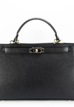 Geanta din piele naturala 8934 119 negru imagine