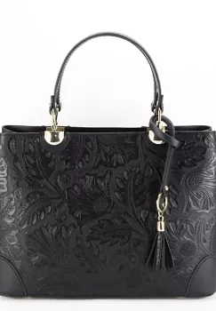 Geanta din piele naturala 8952 124 Negru imagine