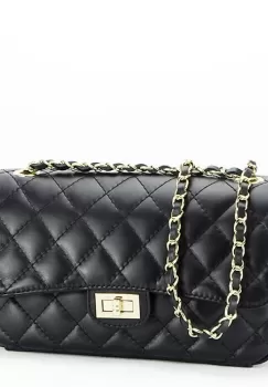 Geanta din piele naturala medie negra 1002 123 imagine