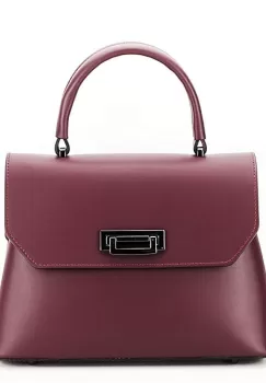 Geanta din piele naturala mov inschis Alicia 123 imagine