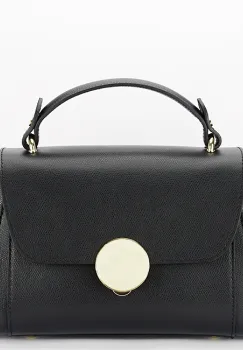 Geanta din piele naturala neagra 1590 123 imagine