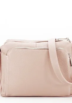 Geanta din piele naturala roz Camelia 124 imagine