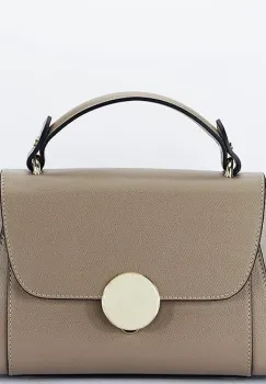 Geanta din piele naturala taupe 1590 123 imagine